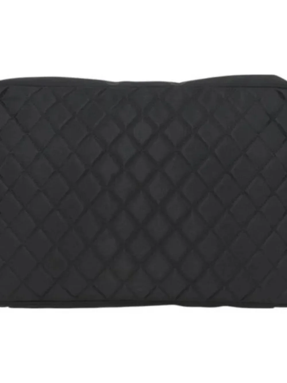 CHANEL Matelasse PC Case Nylon Black Silver CC Auth 121516M